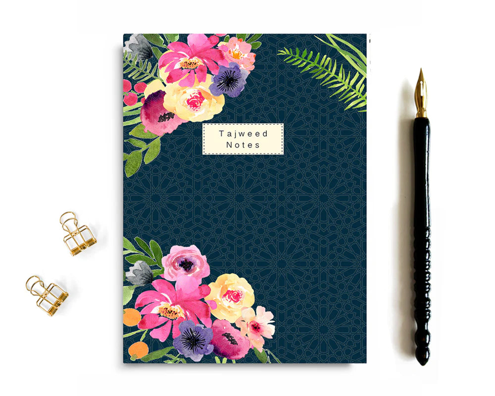 Tajweed Notes Floral A5 Notebook