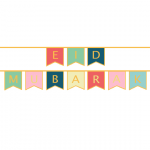 Eid Mubarak Gold Foil Letter Bunting