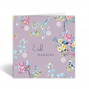 Eid Mubarak Lilac Card