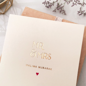 Wedding Mubarak Gold Foil Card