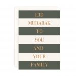 Monochrome Stripes Eid Mubarak Card