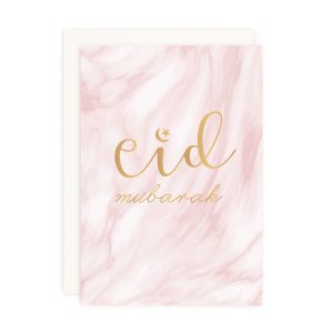 Pink Marble & Gold Card