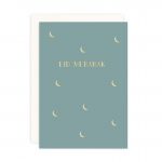 Teal Eid Mubarak Card