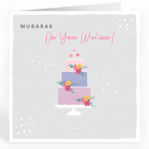 Mubarak On your Walima! 3 Tier Cake Card