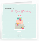 Mubarak On your Wedding Cake Card