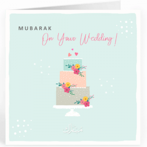 Mubarak On your Wedding Cake Card